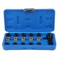 thumbnail image 1 of Kit de herramientas de reparación de roscas de bujías de 16 piezas de 14 mm x 1,25, macho M16 con estuche portátil, 1 of 12