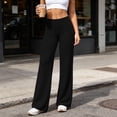 thumbnail image 2 of yeiolnoer Yoga Pants for Women Comfortable High Waisted Pants Solid Color Slim Fit Pant for Running Workout, 2 of 7