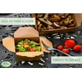 thumbnail image 3 of Paper Take Out Food Containers 96oz Kraft Brown Paper Boxes 8 x 6 x 3 1/2 inch Microwaveable Leak Proof, Grease Resistant Containers - To Go Container, Restaurants Lunch Box #4 (150 Count), 3 of 3