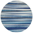 thumbnail image 2 of Addison Rugs Chantille Indoor/Outdoor Transitional Stripes Navy Washable Round Rug, 8' x 8', 2 of 6