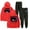 Red, variant on Lil Tecca The Dopamine Experience Tour Hoodie Merch Pants Sets For Men/Women Sweatshirt Pants Two Piece Set