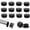 Black, variant on WEUVEB 40-Pack Plastic Round Tube Plug End Caps, Easy to Install Non- Chair Leg Protectors for Furniture