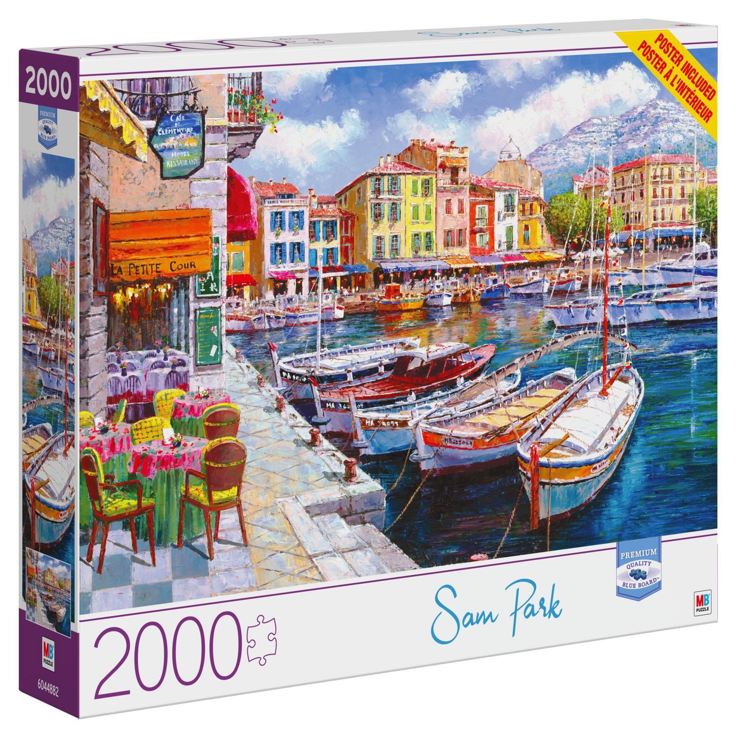Deluxe 2000-Piece Jigsaw Puzzle, for Adults and Kids Ages 8 and up, Café in Cassis