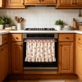 thumbnail image 7 of 30"x22" Oven Skirt Curtain for Kitchen Decor,Girlish Charm Lace Trim & 8 Ribbon Ties,Rustic Decorative Oven Door Curtain for Cottage Kitchen Decor, 7 of 7
