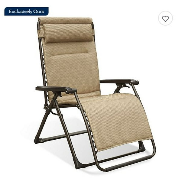 Never Rust Aluminum Outdoor Oversized Adjustable Relaxer In Tan Com Never Rust Aluminum Outdoor Oversized, Does Aluminum Outdoor Furniture Rust