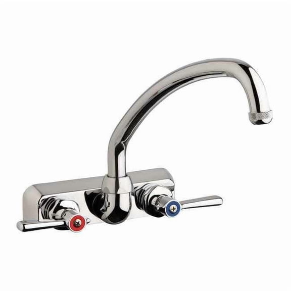 Low Arc Kitchen Faucet, Manual, 4" Mount, 2 Hole Commercial