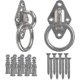 thumbnail image 1 of Gancho de montaje para pared o techo, 2 uds., 80mm x 50mm, con anillo redondo de acero inoxidable, soporte/accesorio de alta calidad, 1 of 5
