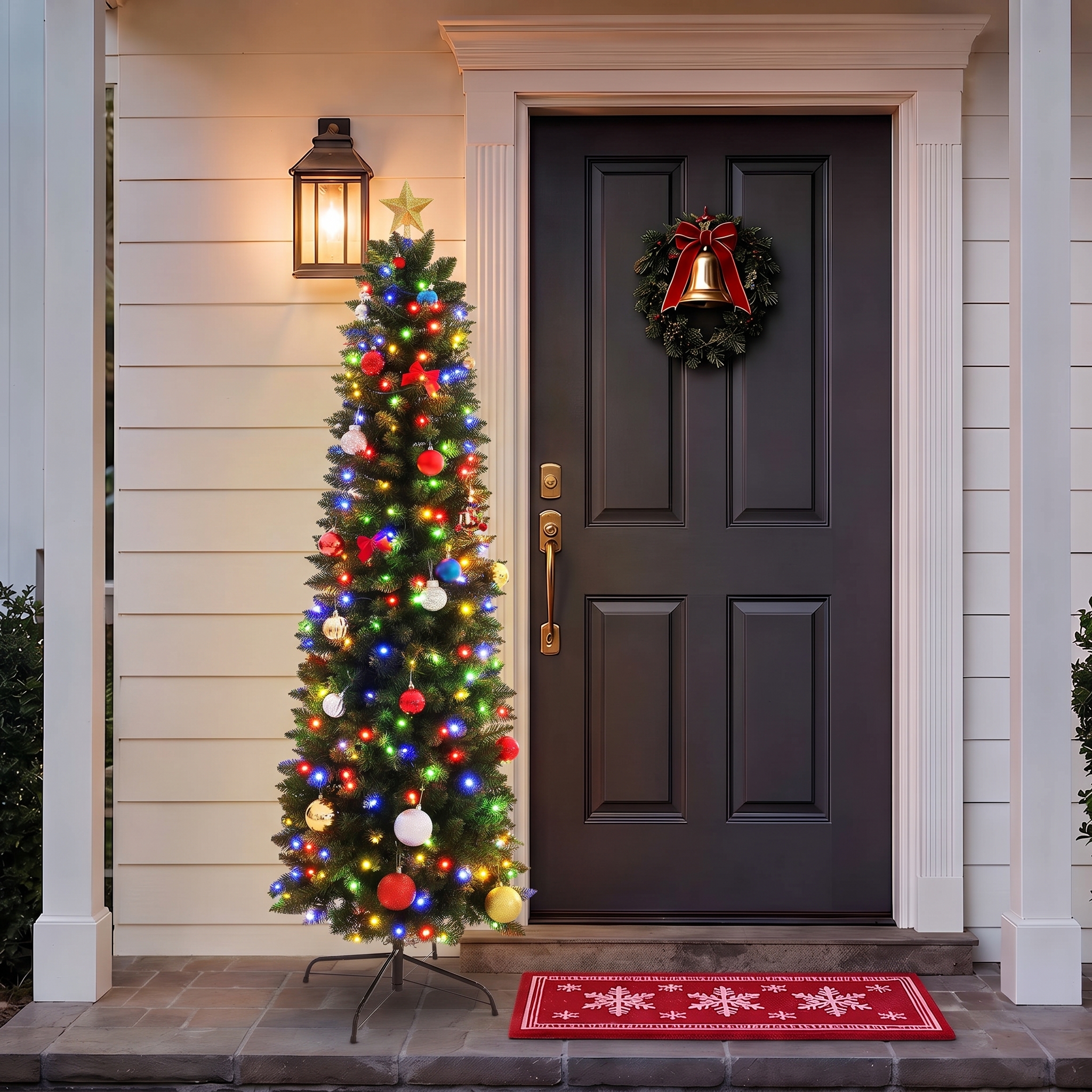 Legooin 6 Ft Pre-Lit Pencil Christmas Tree photo 3