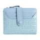 thumbnail image 5 of Cartera de piel de cocodrilo con hebilla para mujer, tarjetero corto con cremallera, monedero para varias tarjetas, 5 of 5