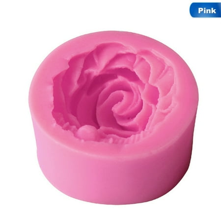 3d Molds Clay KABOER Cake Decorating Tools 3D Rose Flower Silicone Mold Fondant Gift Decorating Chocolate Cookie Soap Polymer Clay Baking Molds ()