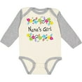 thumbnail image 3 of Inktastic Nanas Girl Bright Flowers Girls Long Sleeve Baby Bodysuit, 3 of 5