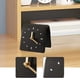 thumbnail image 5 of Reloj de mesa silencioso, reloj de repisa, minimalista, compacto, adorno de escritorio, arte moderno Negro, 5 of 9