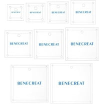 9 Sizes Square Quilting Template Acrylic Quilting Ruler Transparent Allowance Templates Ruler for DIY Patchwork Cutting Guide Machine Quilting Sewing Craft for DIY