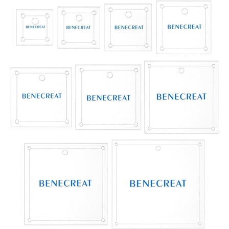 9 Sizes Square Quilting Template Acrylic Quilting Ruler Transparent Allowance Templates Ruler for DIY Patchwork Cutting Guide Machine Quilting Sewing Craft for DIY