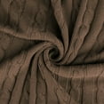 thumbnail image 5 of Unique Bargains Cable Knitted Bed Sofa Throw Blanket Russet 47" x 71", 5 of 8