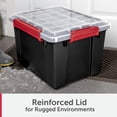 thumbnail image 4 of Sterilite Gasket Tote, 8.5 Gallon WaterProof Plastic Storage Bin with Lid, Gasket Seal and Durable Latches, Black, 4 of 11