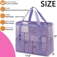 thumbnail image 3 of Mesh Beach Bag, Extra Large Beach Tote with Zipper Pocket Pool Bag for Cruise/Swim/Vacation Essentials, 3 of 8