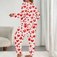thumbnail image 5 of Censtreet Plus Size Women's Heart Printed Pajamas Sets 2 Piece Long Sleeve Pj Sleepwear Soft Comfy Tops and Pants XL-5XL, 5 of 6
