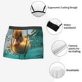 thumbnail image 3 of Balery Underwater Swimming Duck Calzoncillos bóxer para hombre, ropa interior de algodón suave y transpirable con cinturilla de nailon-XX-Large, 3 of 5