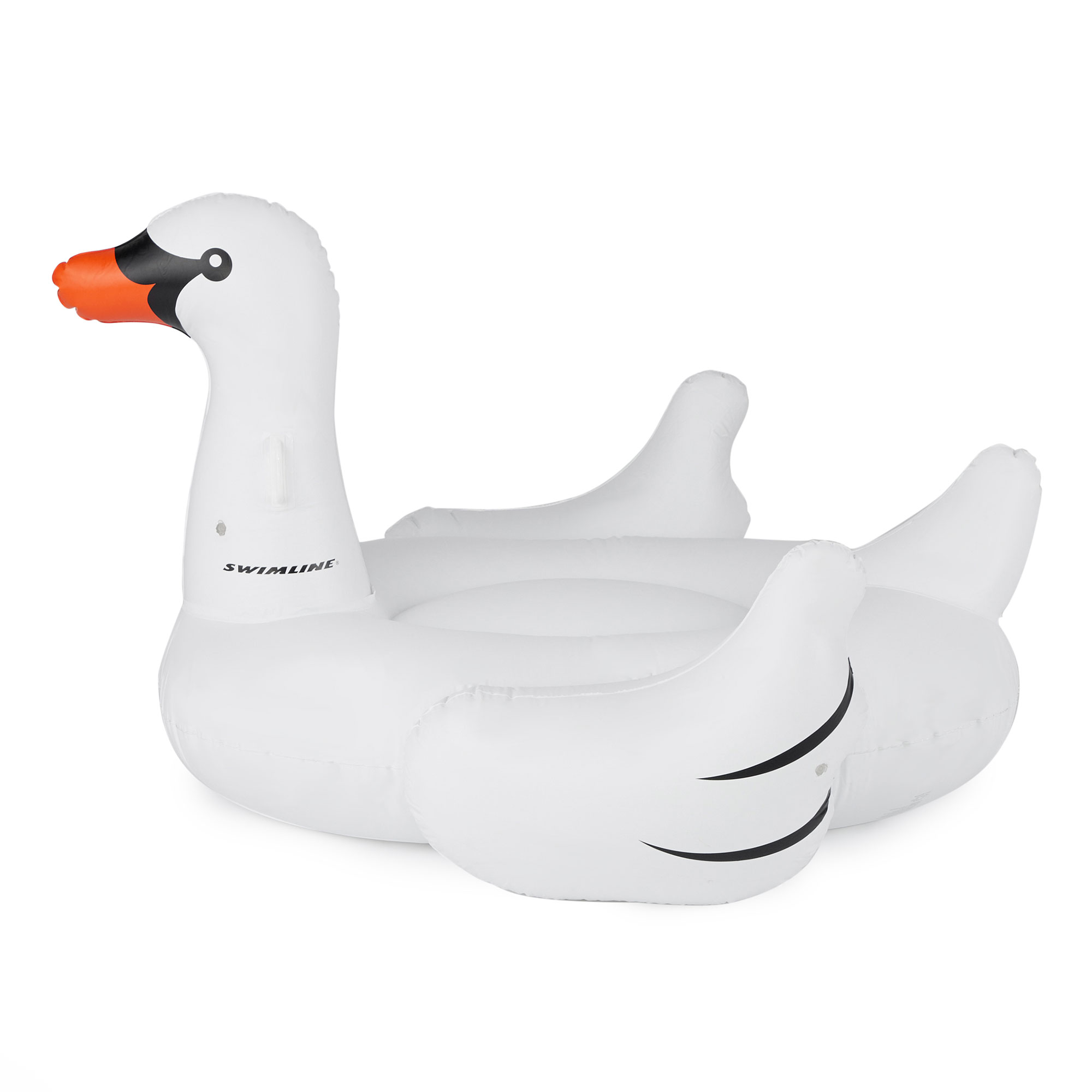 SWIMLINE ORIGINAL 90621 Giant Inflatable Swan Pool Float Floatie Ride-On Lounge W/ Stable Legs Wings Large Rideable Blow Up Summer Beach Swimming Party Lounge Big Raft Tube Decoration Toys Kids Adults - image 3 of 7