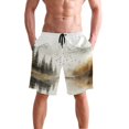 thumbnail image 4 of Dailycode Men's Quick Dry Swim Trunks Beach Shorts Casual Summer Board Shorts with Pockets, Autumn Misty Mountains, 4 of 8