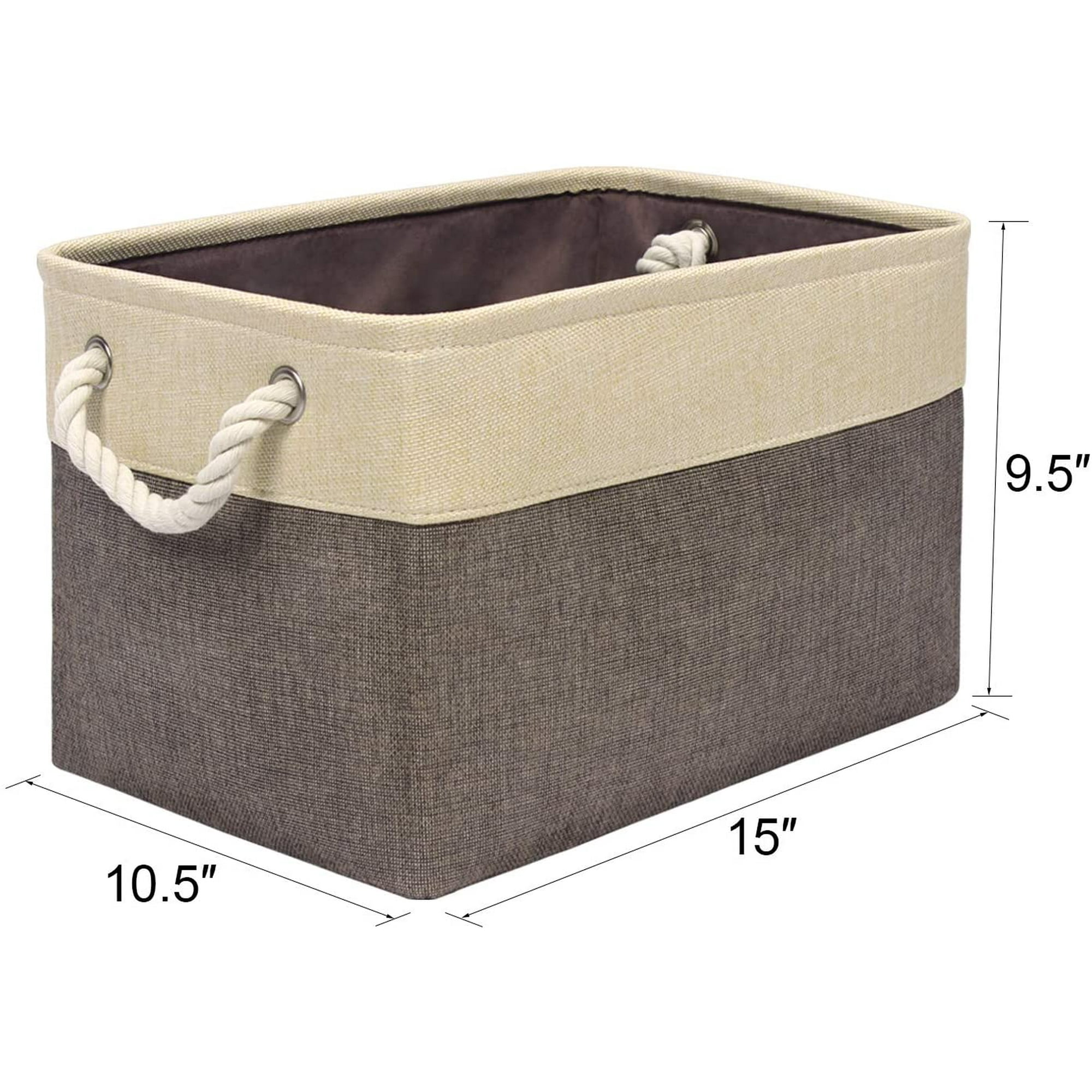 Lot De 4 Boîtes De Rangement Pliables En Tissu Avec Poignées