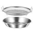 thumbnail image 1 of Rongfmy Panier de Barbecue en Acier Inoxydable pour Aliments Frits Grille de Refroidissement Passoire 22cm, 1 of 9