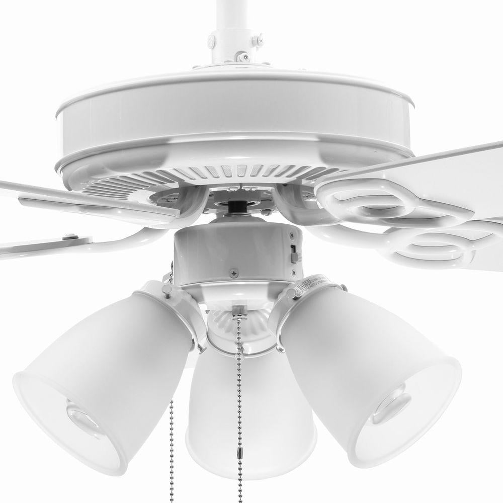Brookhurst 52 In Indoor White Ceiling Fan With Light Kit