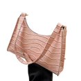 thumbnail image 1 of MesaSe Women Handbag Glossy Textured Faux Leather Solid Color Zipper Gift Large Capacity Ladies Single Shoulder Bag Purse Dating Use, 1 of 11