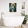 thumbnail image 5 of HFDF Religious Christian Canvas Art spirational Modern Christian Catholic Virg Mary Canvas Wall Art Christ Jesus Wall Decor for Church Livg Room Bedroom Bathroom Ready to Hangg 11x14inch Framed, 5 of 6