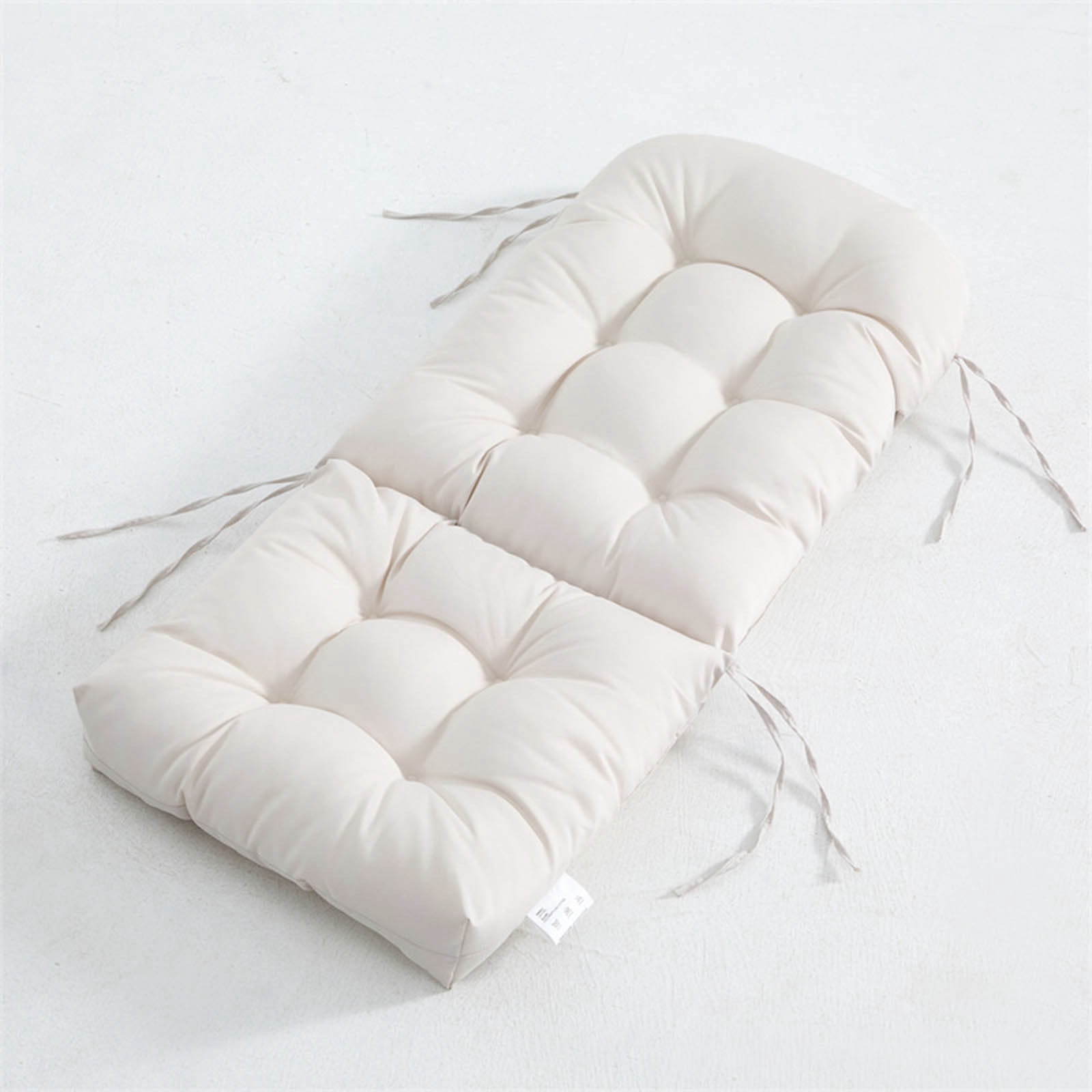 yulier Rocking Chair Cushion, Outdoor High Back Chair Cushion with Ties, Indoor Seat/Back Chair Cushion, Thickened Tufted Chair Pad Replacement Cushion, Patio Furniture Cushion, 19.69" x 43.3"