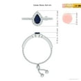 thumbnail image 4 of ANGARA Natural Floating Pear-Shaped Sapphire Bolo Ring with Halo in 14K White Gold for Women (Size-6x4mm) | September Birthstone, Anniversary, Jewelry Gift for Women | Natural Blue Sapphire Ring, 4 of 9