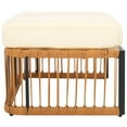 thumbnail image 5 of SAFAVIEH Bola Backless Rattan Outdoor Patio Bench, Natural/Beige, 5 of 12