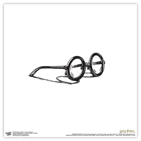 Gallery Pops Harry Potter - Harry's Glasses Wall Art, Unframed Version, 12" x 12"