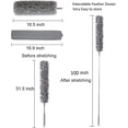 thumbnail image 3 of Plumero extensible, 5 uds., plumeros con poste de extensión, microfibra de 100 pulgadas para limpiar techos altos, ventiladores, muebles, 3 of 5