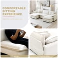 thumbnail image 5 of BUIORD 115" Modular Sectional Sofa, Oversize Corduroy U-Shaped Sofa and Couch with Reversible Ottoman, 5-Seat Deep Seat Sectional Sofa for Living Room, Beige, 5 of 8