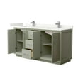 thumbnail image 4 of Wyndham Collection Wcf414166d-Qtz-Unsmxx Strada 66" Free Standing Double Basin Vanity Set, 4 of 7