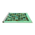 thumbnail image 2 of Ahgly Company Machine Washable Indoor Rectangle Abstract Turquoise Blue Contemporary Area Rugs, 8' x 10', 2 of 4