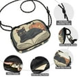 thumbnail image 3 of FORMRS Mini Crossbody Bag for Women Adjustable Rope Shoulder Casual Phone Purse, Black Halloween Cat, 3 of 7