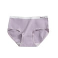 thumbnail image 2 of Ahuyic Girls Panties Toddler Kids Underwear 9-16 Years Breathable Mid Rise Breathable Briefs for Student Girls M Purple, 2 of 4