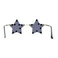 thumbnail image 4 of Rhinestone Studded Rimless Star Shape Hippie Color Sunglasses Gold - Black, 4 of 4