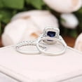 thumbnail image 2 of beryl_creation 2.60 Ct Emerald Cut Blue Sapphire & Diamond Wedding Engagement Bridal Ring Set 14K White Gold Plated 925 Sterling Silver For Women's -8, 2 of 3