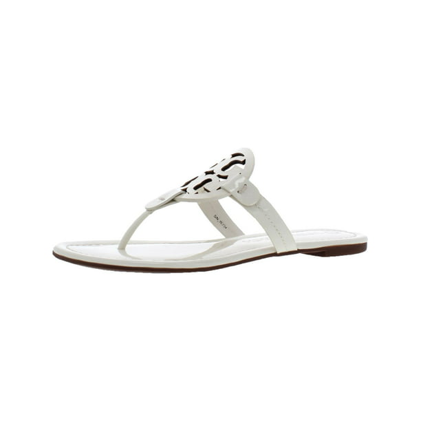 Tory Burch Womens Miller Patent Leather T-Strap Thong Sandals 