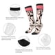 thumbnail image 3 of Balery Pink Cheetah Art Calcetines novedosos Calcetines deportivos Calcetines hasta la rodilla Calcetines de algodón Calcetines originales y geniales, 3 of 6