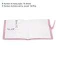 thumbnail image 4 of Uxcell 128 Pockets Wallet Photo Album,PU leather,Cloth Mini 3inch Photo Storage Album,Pink, 4 of 6