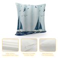 thumbnail image 4 of Fenyluxe Sailboats Ocean Birds Pillow Covers Short Plush Summer Aesthetic Decorative 1PC 20x20in, 4 of 5