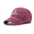 thumbnail image 4 of Under $10 Visors Red Alphabet Embroidery Solid Color Duck Hat Trend Personality Outdoor Print Breathable Mesh Hat, 4 of 5