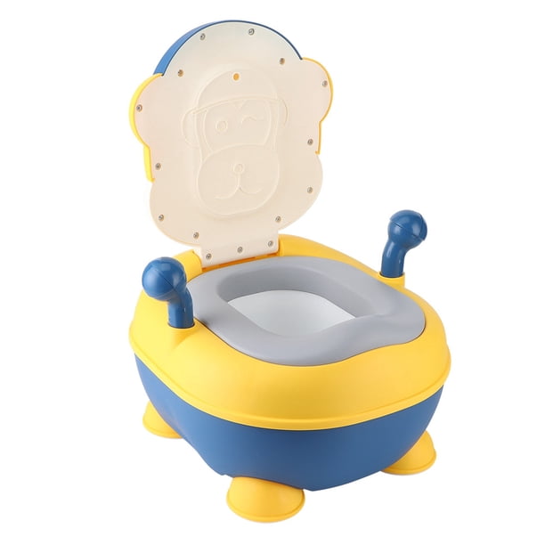Asiento de entrenamiento para ir al baño Sincero Inodoro portátil para bebés diseño de mono amarillo