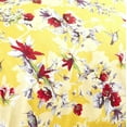 thumbnail image 5 of DaDa Bedding Sunshine Yellow Hummingbirds Floral Duvet Cover Set w/ Pillow Cases (JHW-925), 5 of 9