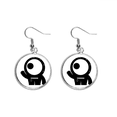 thumbnail image 1 of Universe Alien Monster Cyclops Alien Ear Dangle Silver Drop Earring Jewelry Woman, 1 of 3